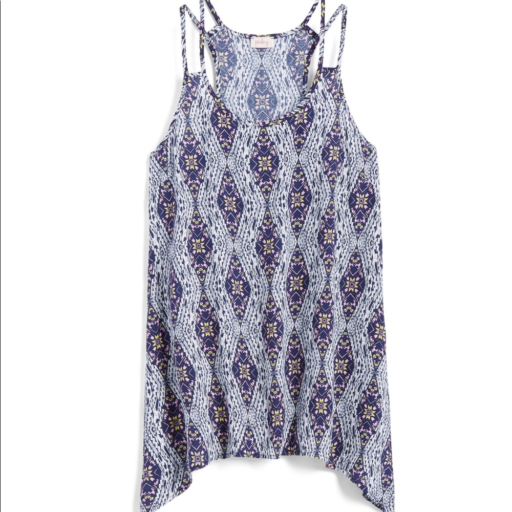 Pixley Asymmetrical ‘Shark Bite’ Hem Top